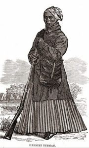 Harriet Tubman woodcut www.womenwordswisdom.com
